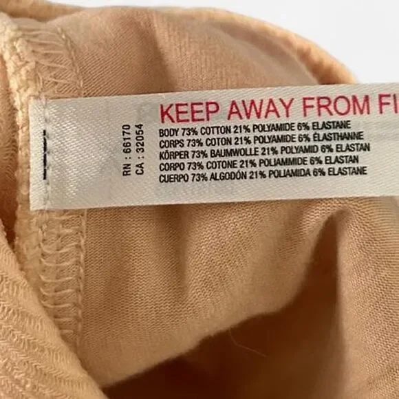 Free People peach orange ribbed mini skort size xs athleisure workout - Picture 5 of 5